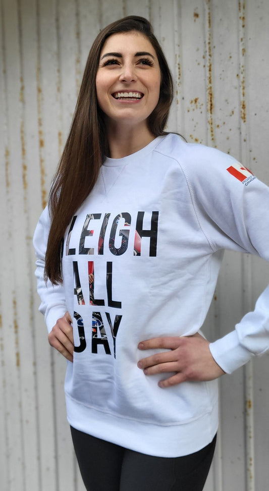 Sleigh All Day Crewneck Sweater (White)